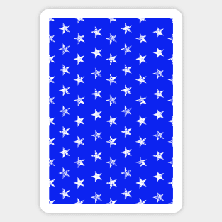 distressed stars on blue Sticker